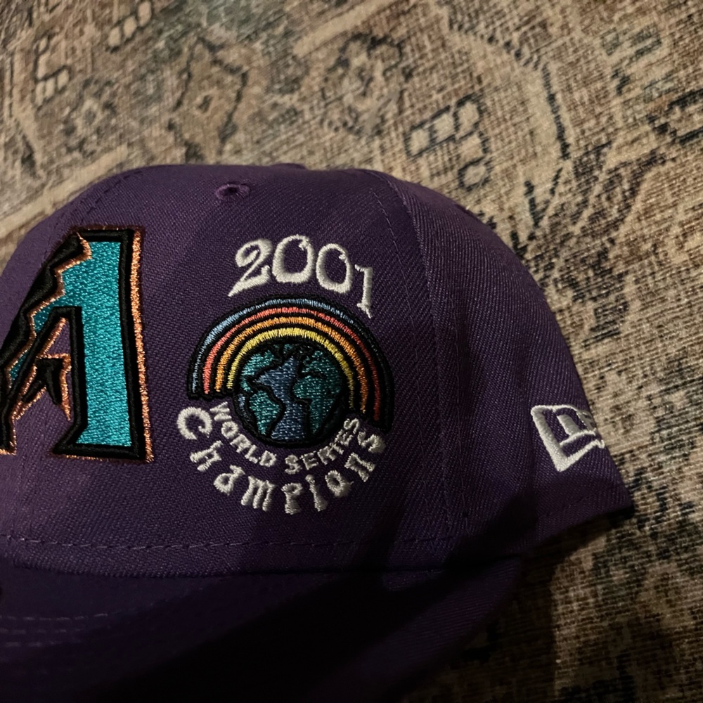 NWT New Era 59fifty Cap. Size 7 3/4 Arizona Diamondbacks 2001 world champions - Picture 9 of 9